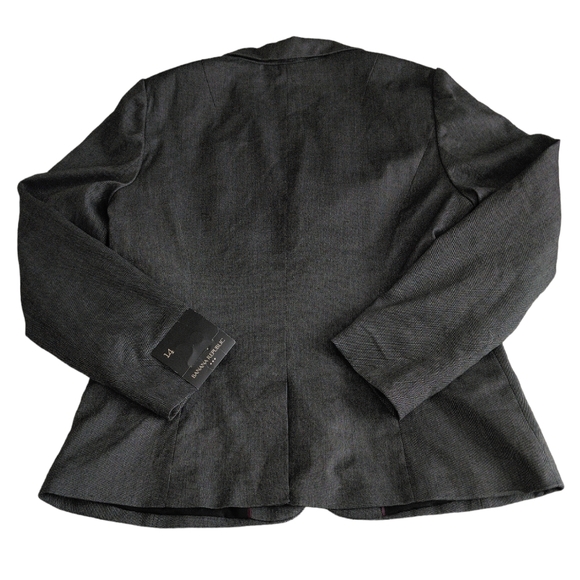 NWT Banana Republic Factory Size 14 Grey Blazer Jacket - Picture 2 of 16